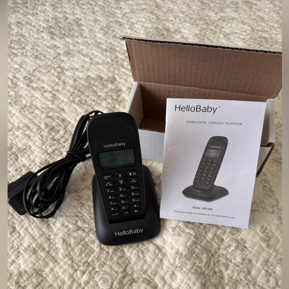 Hello Baby Black Cordless Telephone 🦋
